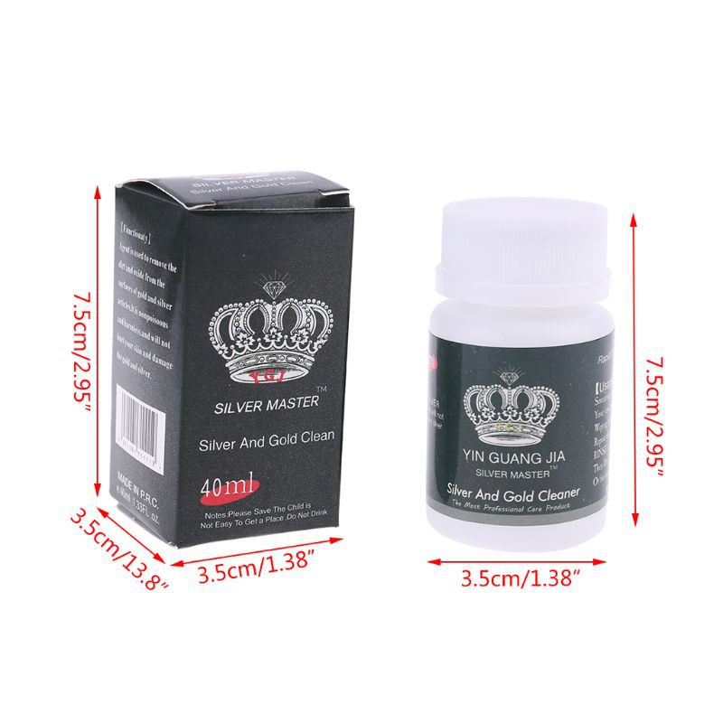 Chất tẩy rửa đánh bóng trang sức xi mạ vàng/ bạc chuyên dụng 40ml