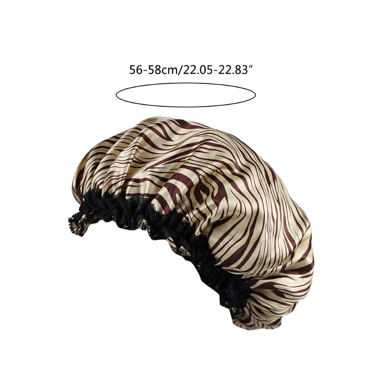 Mũ Turban Trùm Đầu Khi Ngủ Họa Tiết Da Báo / Ngựa Vằn Hợp Thời Trang