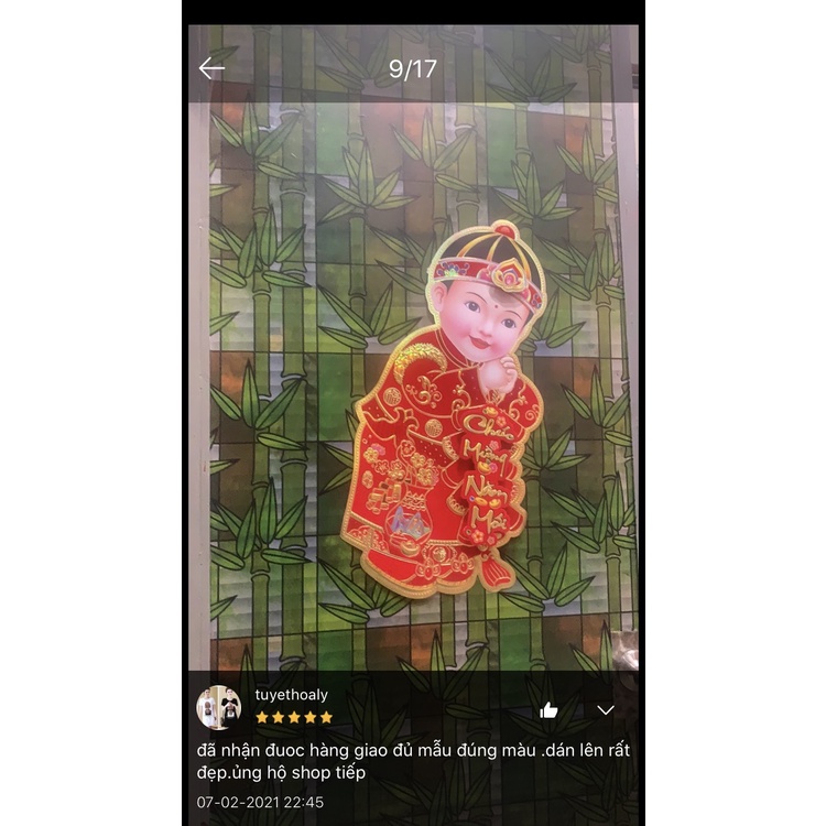 Giấy dán kính mờ khổ 90cm dài đặt theo số lượng x1m mã 9816 trúc xanh