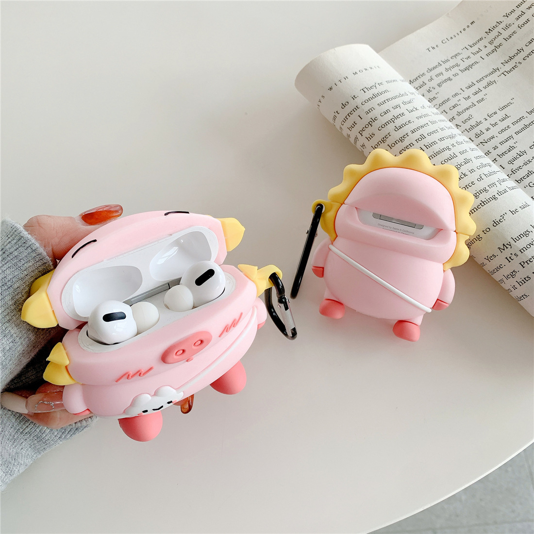 Cute Rabbit Backpack Piggy Apple AirPods1/2/Pro3 Earphone Silicone Case Bluetooth Soft Case