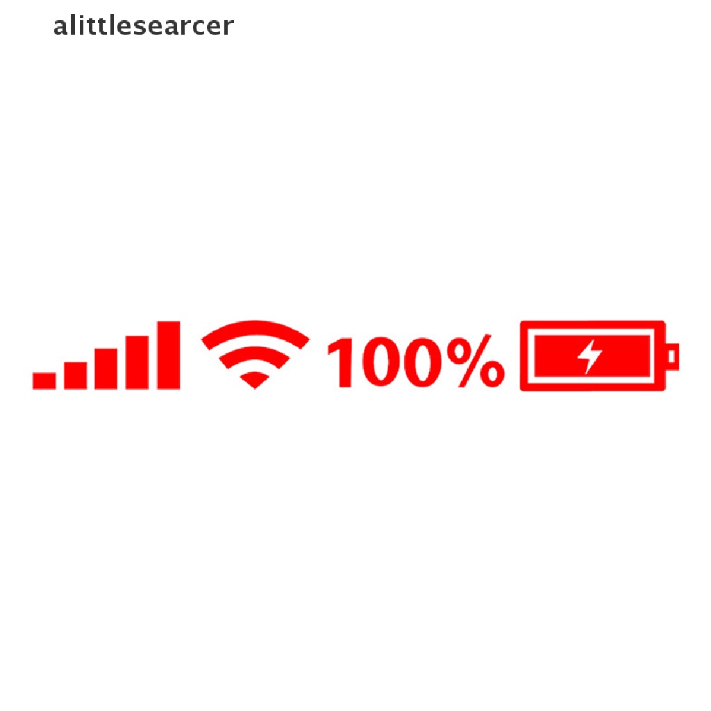 Sticker Pvc Dán Kính Chắn Gió Xe Hơi In Dấu Mức Pin Wifi