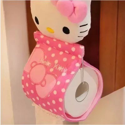 Hộp vải đựng khăn giấy hình Hello Kitty