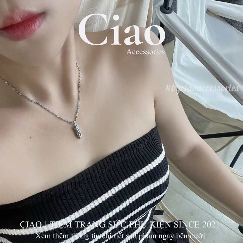 [HOẢ TỐC 1H] Dây chuyền/ Vòng cổ titan không gỉ thiết kế hoạ tiết tinh tế trendy The Body Ciao
