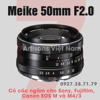 Mua (CÓ SẴN) Ống kính Meike 50mm F2.0 - Lens chân dung dùng cho Fujifilm  Sony  Canon EOS M và M4/3