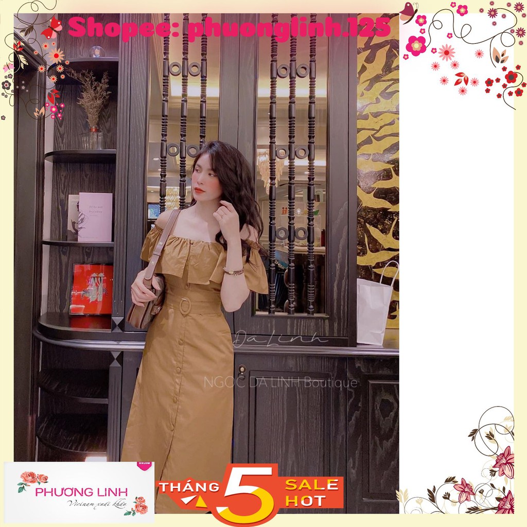 VÁY THÔ BÈO VAI CÚC BỌC ĐAI EO CHO NỮ 3 MÀU | BigBuy360 - bigbuy360.vn