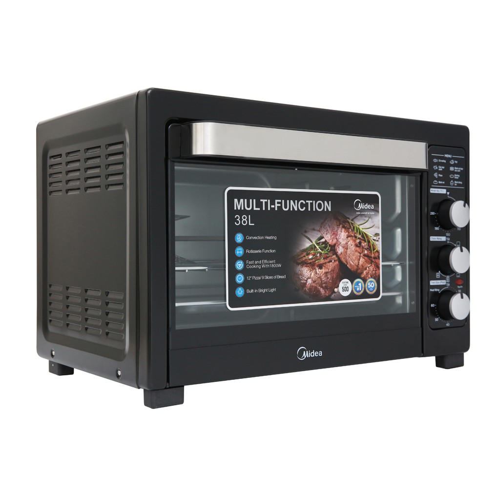 Lò nướng Midea MEO-38AGY8 38 lít nướng thịt cá, nướng bánh, quay gà vịt