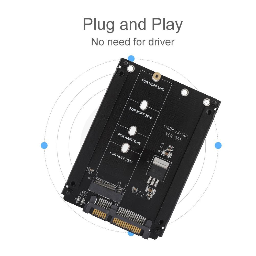 Bộ Chuyển Đổi Nguồn Điện Cao 22pin M.2 Ngff Sang To Ssd 2.5 Sata