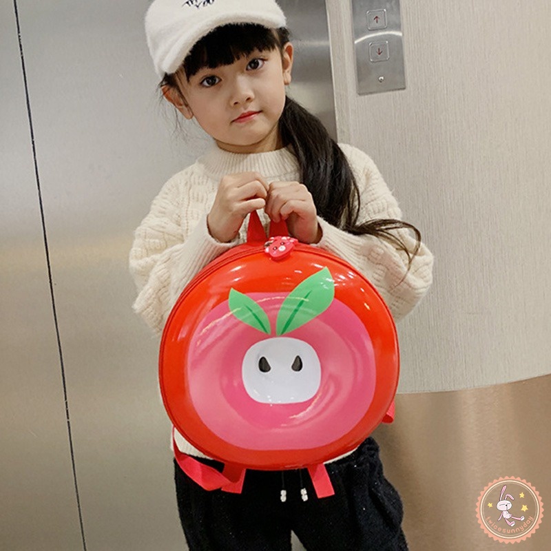 Balo Đi Học Vỏ Cứng Cỡ Nhỏ Họa Tiết Trái Cây Hoạt Hình Cho Bé Mẫu Giáo