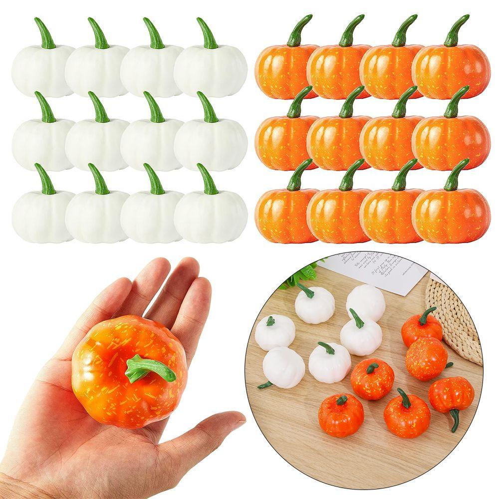 KRNY Set 12 Quả Bí Ngô Nhân Tạo Trang Trí Tuyệt Đẹp