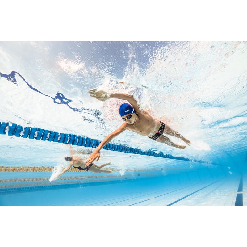Quần bơi tam giác Decathlon NABAIJI bandeau 900 cho bé trai - họa tiết rockou xanh dương