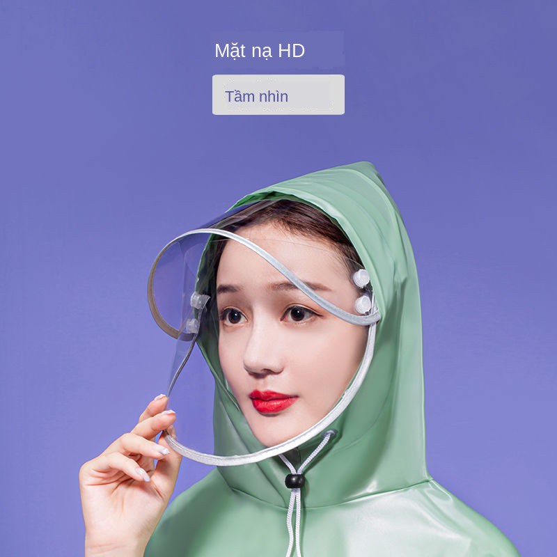 ✤Xe chạy pin điện áo mưa đơn nam và nữ dài toàn thân tay ga chống đặc biệt poncho '