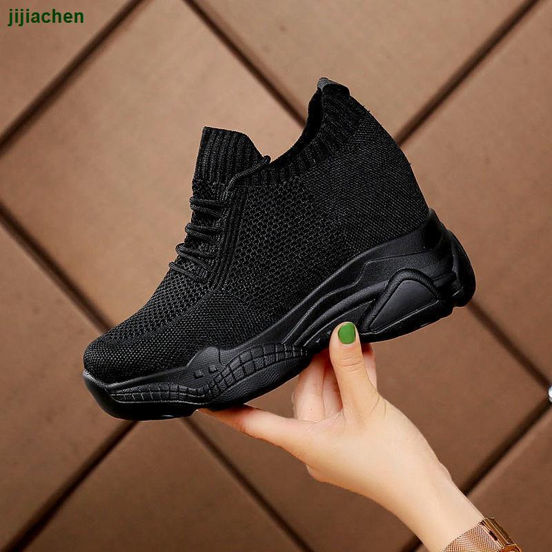 Giày Thể Thao Nữ Đế Độn Cao Mẫu Mới 2021 Thời Trang Mùa Xuân