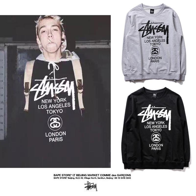Áo Hoodie Stussy Lót Nhung Thời Trang Năng Động Cho Nam Nữ
