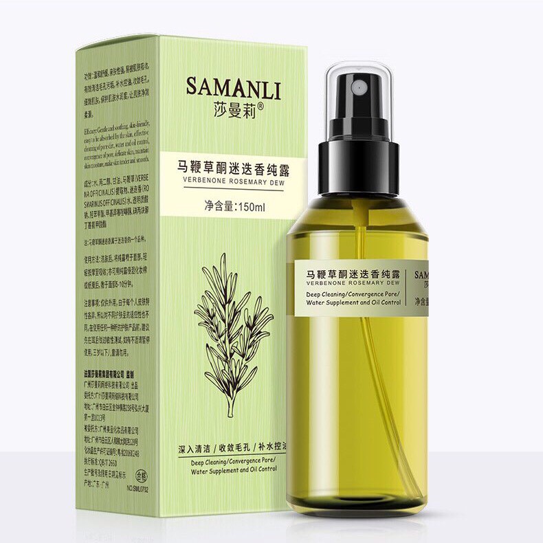 Nước hoa hồng BFACE SAMANLI  ngăn ngừa mụn ẩn se lỗ chân lông Rosemary Verbenone Hydrosol Verbena BFAC01 SAML04 | BigBuy360 - bigbuy360.vn