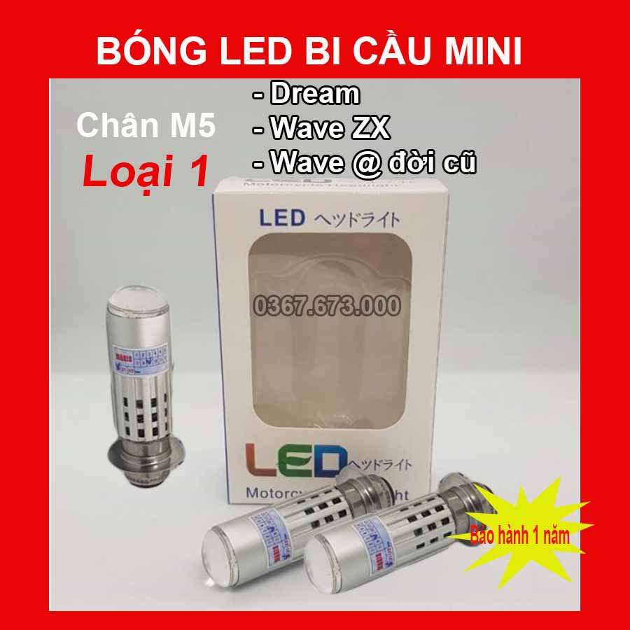 Video Test Bóng pha LED bi cầu-Dream/ZX/W@/Viva/Future đời đầu-chân M5-Pha cốt trắng vàng