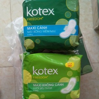 BVS Kotex Freedom siêu thấm không cánh/có cánh 8 miếng