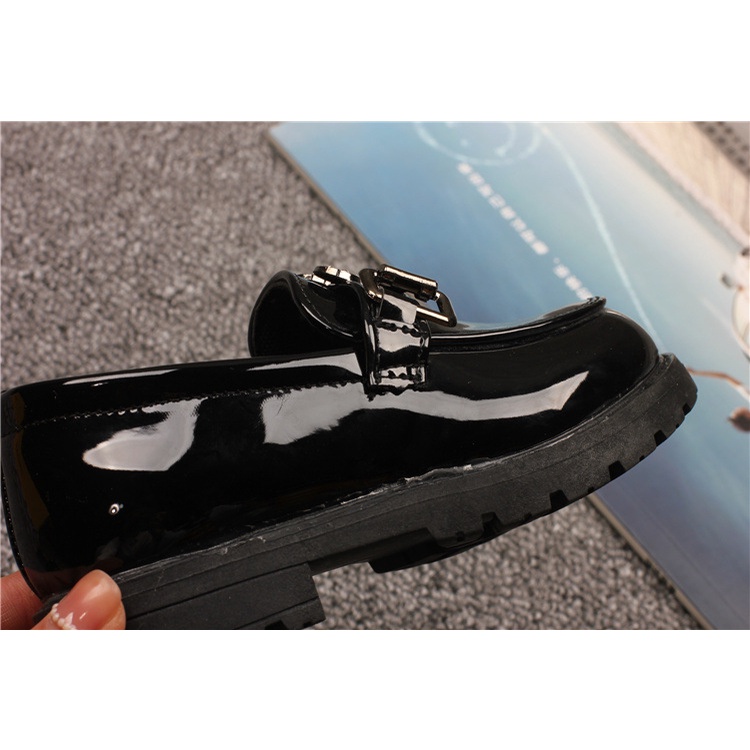 Giày da đế mềm phong cách Anh Quốc thời trang xuân thu 2021 cho bé