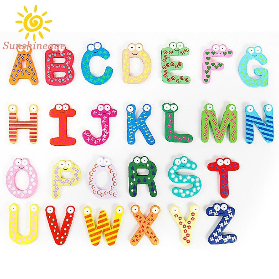 Bộ đồ chơi dạy chữ và số nhiều màu bằng gỗ có nam châm cho bé