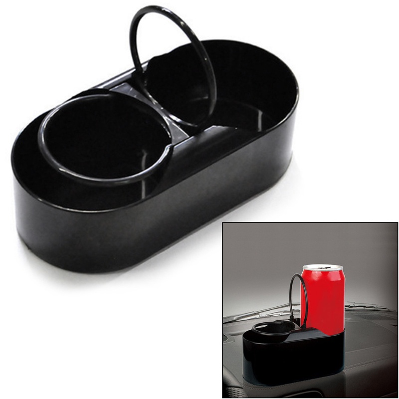 Giá Đỡ Cốc / Chai Nước Uống Hai Lỗ Bằng ABS Thông Dụng Cho Xe Hơi