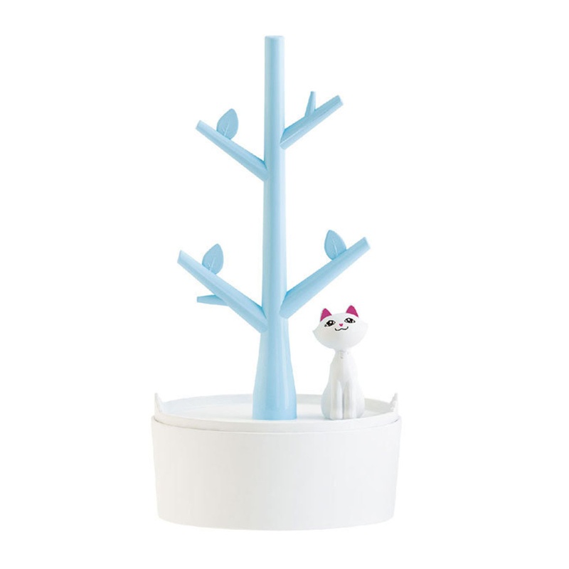 Hộp Đựng Trang Sức Hình Mèo Hoạt Hình Có Nắp Đậy Tiện Dụng