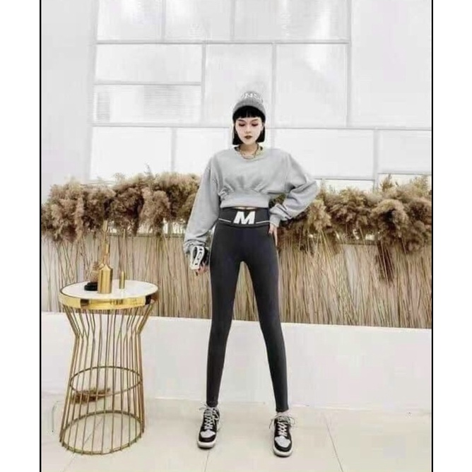 QNU98 - QUẦN LEGGING NỮ QC CHỮ M