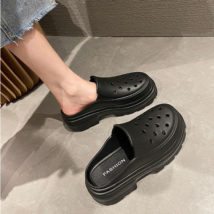 Dép sục cros đế cao dày 6cm phiên bản đặc biệt mẫu mới nhất 2022 Giày sục sandal phong cách