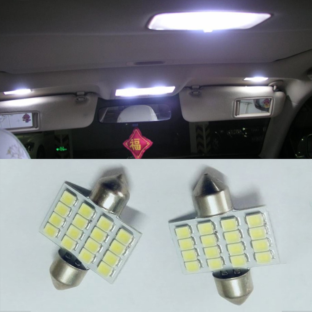 Đèn LED 16 bóng SMD 1210 31mm gắn trần xe hơi
