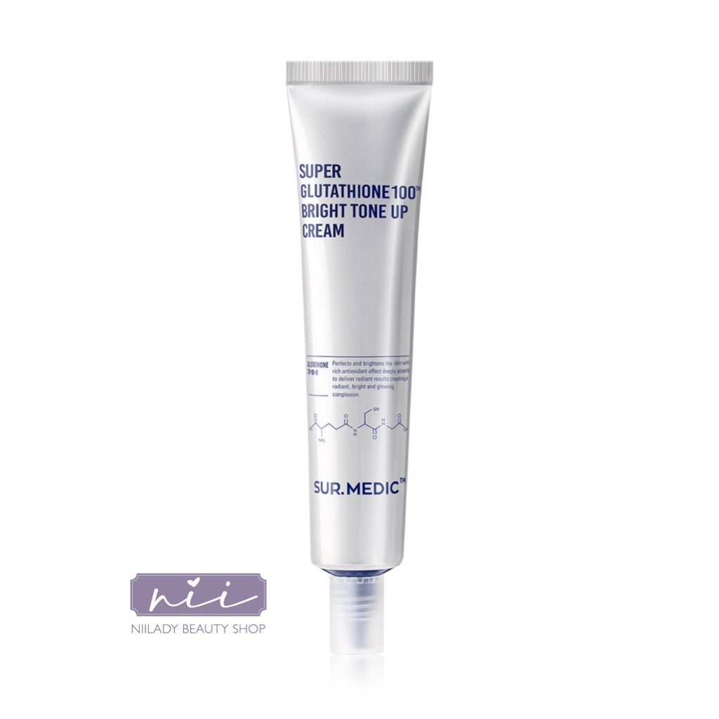 Kem dưỡng sáng nâng tone da Sur.Medic+ SUPER GLUTATHIONE 100™ BRIGHT TONE UP CREAM