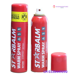 Chai xịt nóng STARBALM WARM SPRAY hỗ trợ làm nóng cơ bắp, tăng độ bền khi tập thể thao