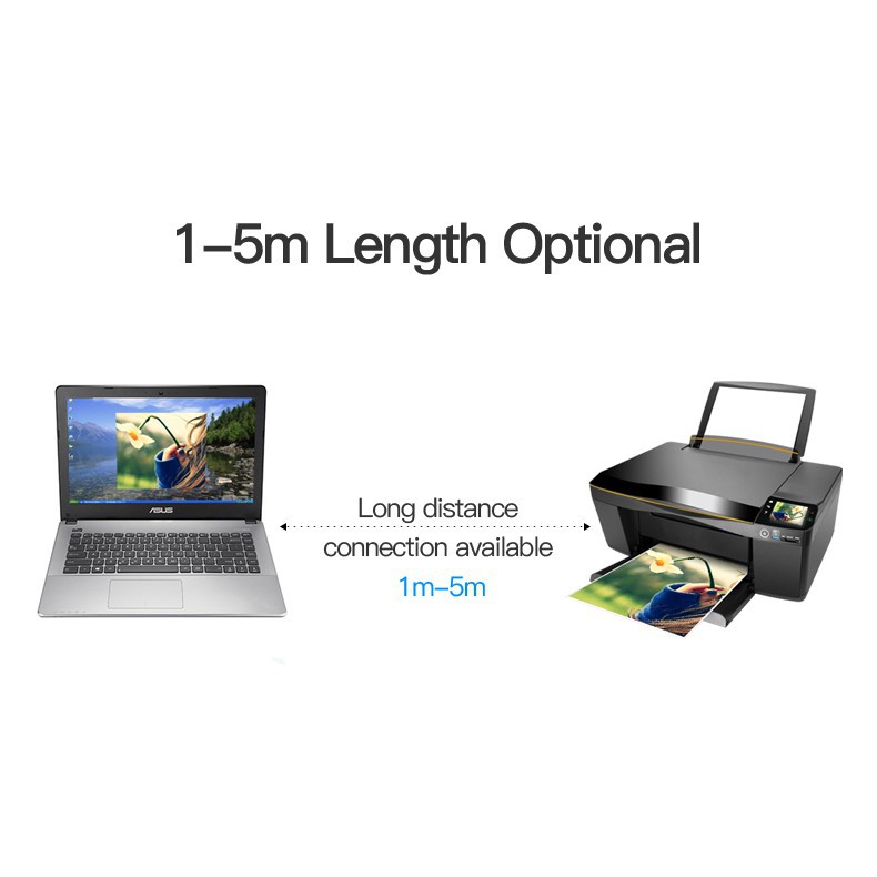 Dây cáp máy in đồng bộ dữ liệu cổng USB 2.0