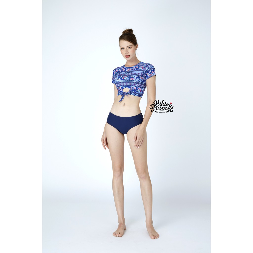 Áo bơi lẻ BIKINI PASSPORT kiểu croptop tay ngắn - Navy-BS268_NV | BigBuy360 - bigbuy360.vn