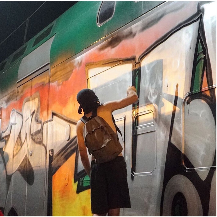 Giày thể thao MADEN họa tiết chữ cái graffiti phong cách Hàn Quốc mới thời trang mùa xuân 2022 cho nam