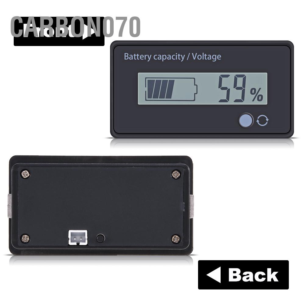 [Hàng Sẵn] Đồng Hồ Báo Phần Trăm Pin - Đồng Hồ Đo Dung Lượng Pin 12V Có Màn Hình LCD【Carbon070】