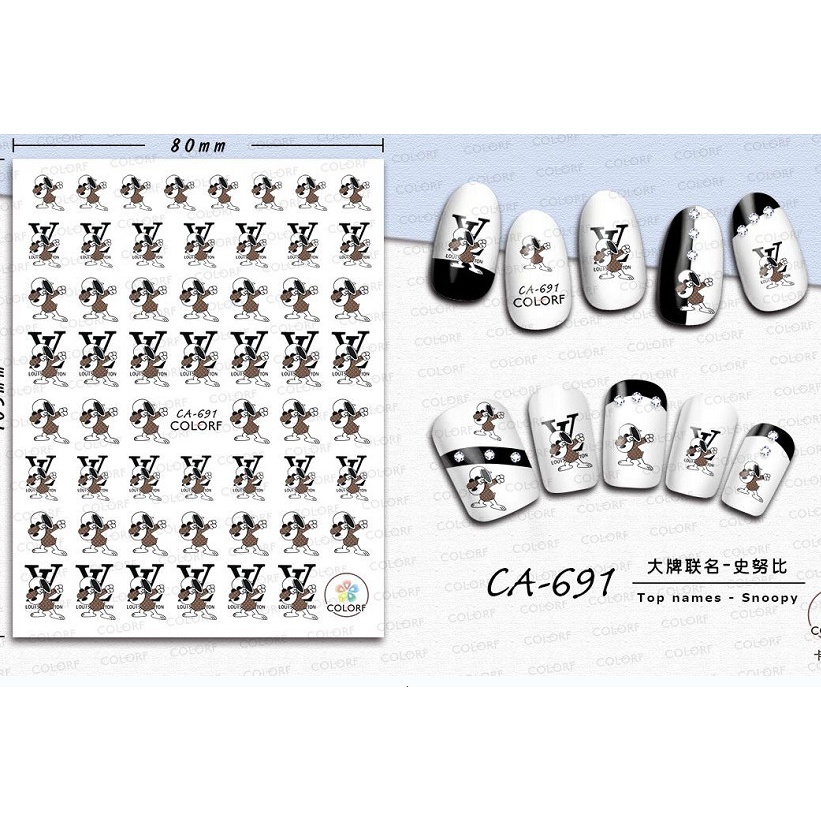 Sticker nail thương hiệu trang trí móng nail