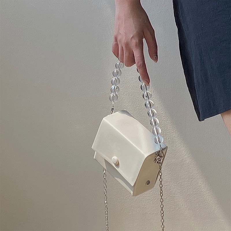 Túi Xách Đeo Chéo Đính Ngọc Trai Hình Vuông GYLXB253