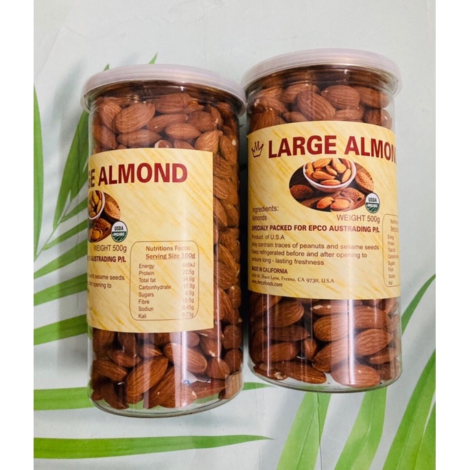 500g Hạnh nhân rang chín vị tự nhiên