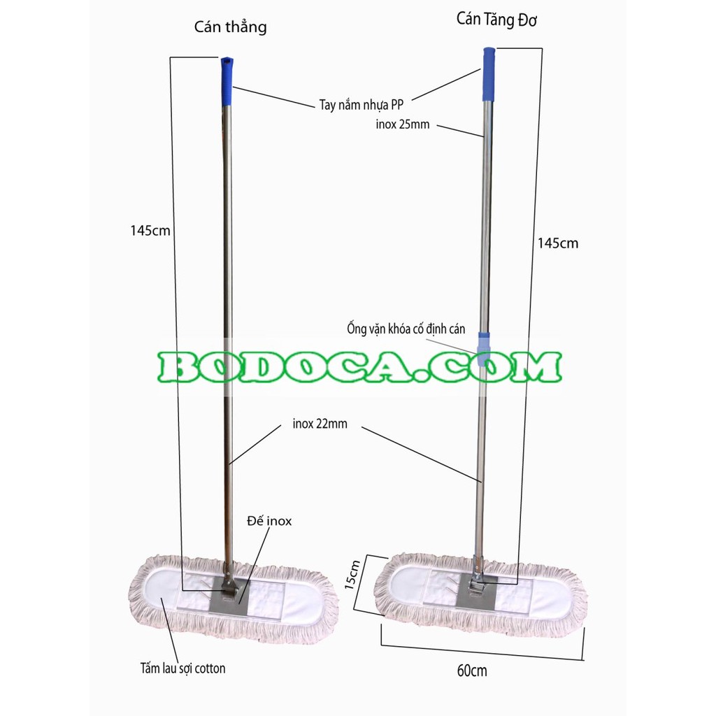 Cây lau nhà cotong 60cm-Bodoca