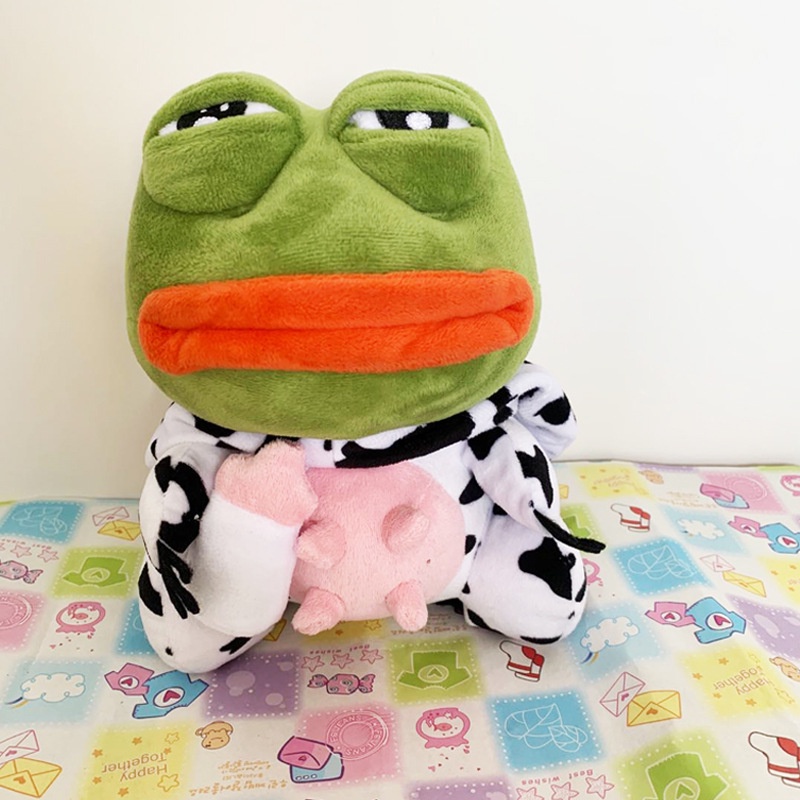 Gấu bông ếch Pepe cosplay Pikachu ếch meme môi dày mắt buồn NEOCI