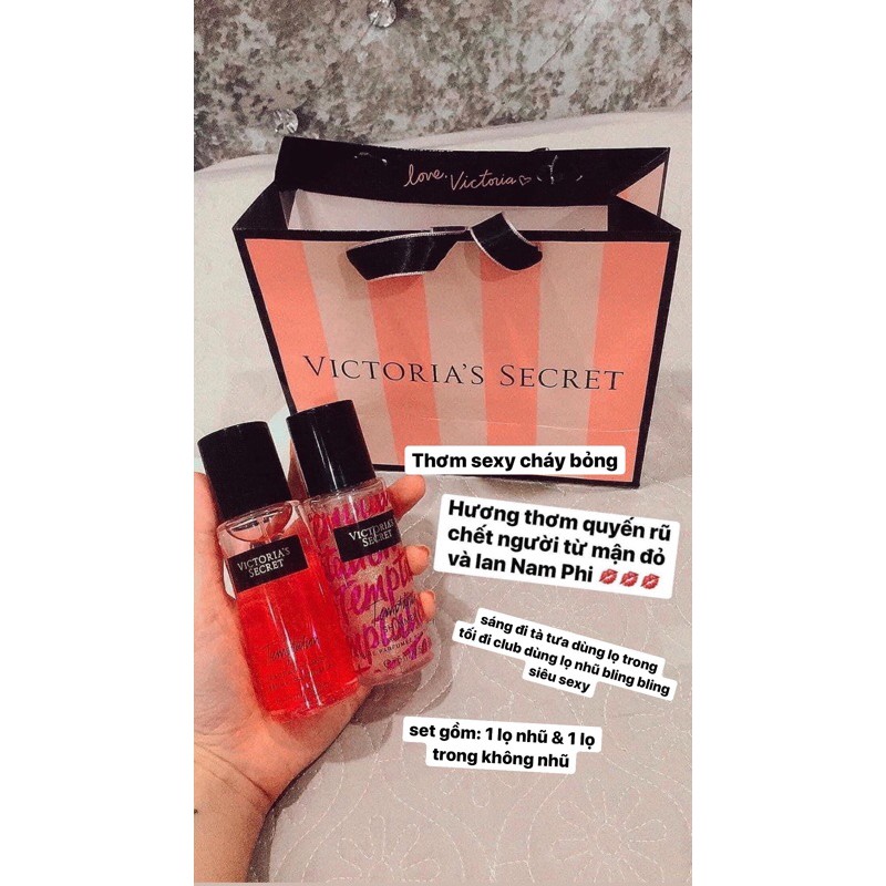 SET MINI 2 chai XỊT THƠM BODY MIST CHO CƠ THỂ MÙI HOT SEXY