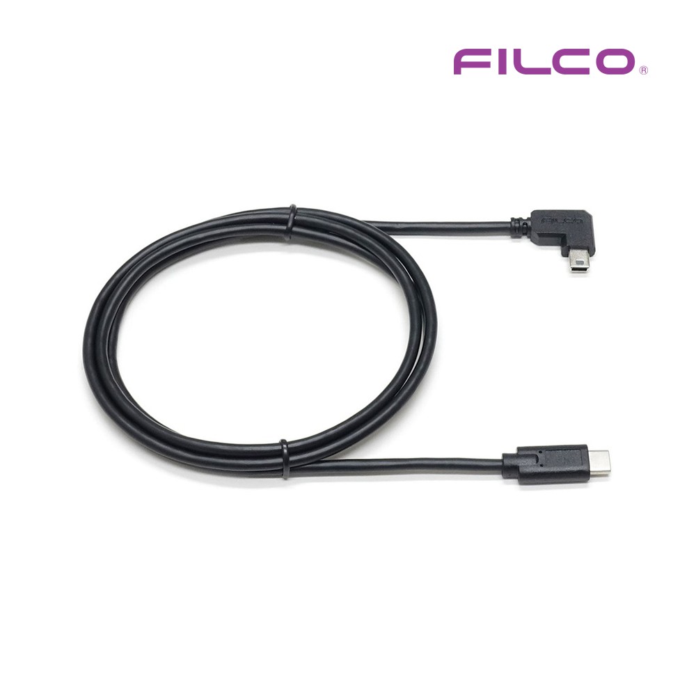 Cáp bàn phím cơ USB-C to Mini-USB Filco - 1.2m, cáp bẻ góc 90 độ