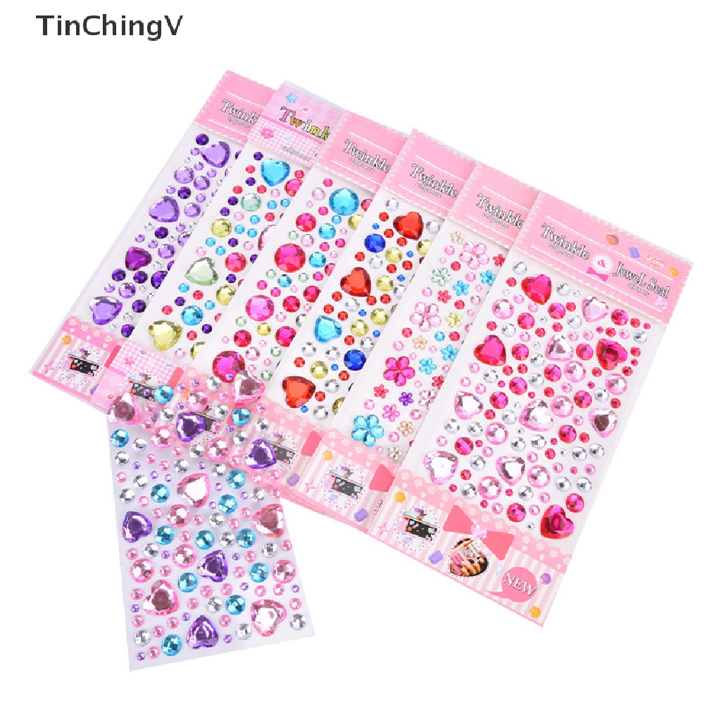 Miếng Dán Trang Trí Bằng Acrylic Hình Viên Kim Cương 3D DIY Dành Cho Trẻ Em