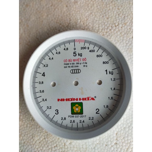Mặt số cân đồng hồ Nhơn hoà 5kg