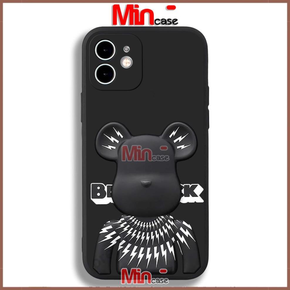 Ốp lưng iPhone Gấu Beabrick cạnh viền vuông silicon mềm dẻo cho iphone 6/6s/7/8/X/XS/XR/11/12/13 Pro Plus Max cute