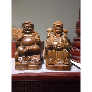 thần tài thổ địa gỗ bách xanh