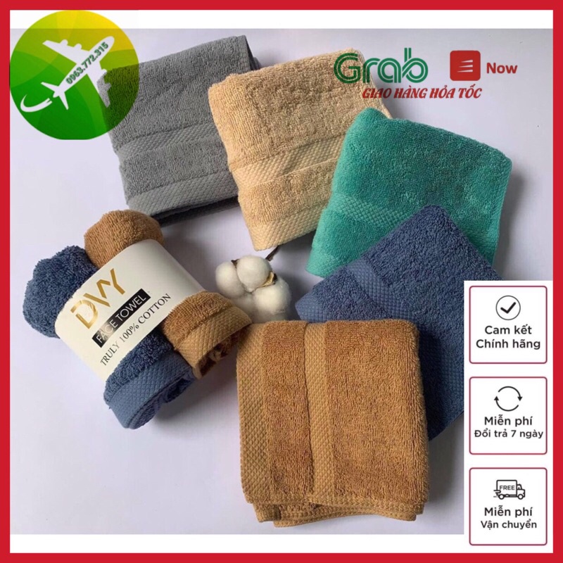Khăn mặt ( Chính hãng DVY) Khăn lau đầu Sợi Tre Bamboo jarquard, mềm mại, thấm hút tốt, không hôi nhớt