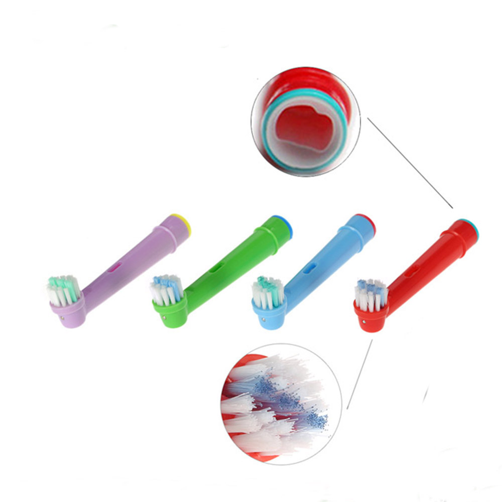 Set 4 Đầu Bàn Chải Đánh Răng Điện Thay Thế Tiện Dụng Cho Trẻ Em