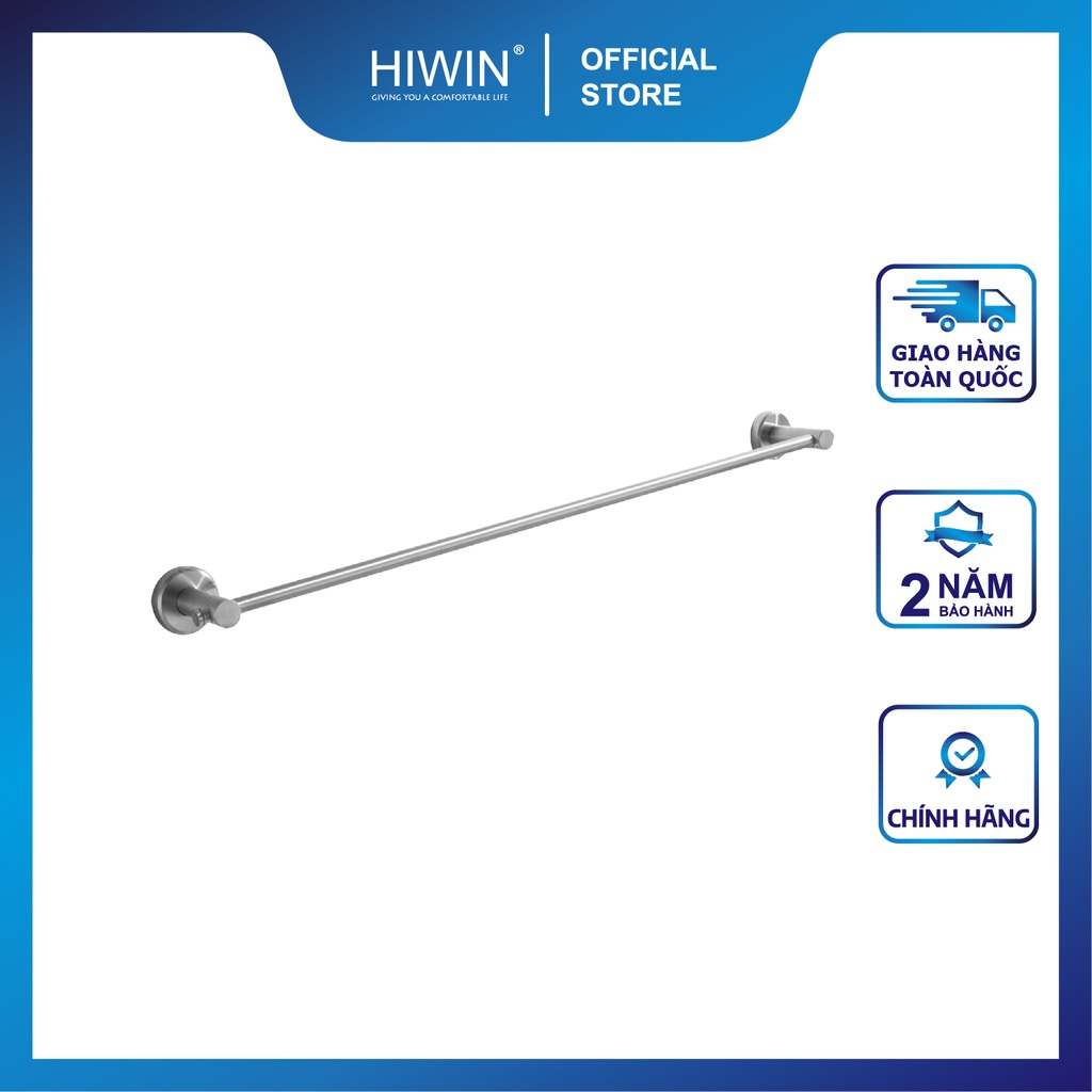 Giá treo khăn, thanh vắt khăn đơn nhà tắm inox 304 mặt gương bóng HIWIN Y-540