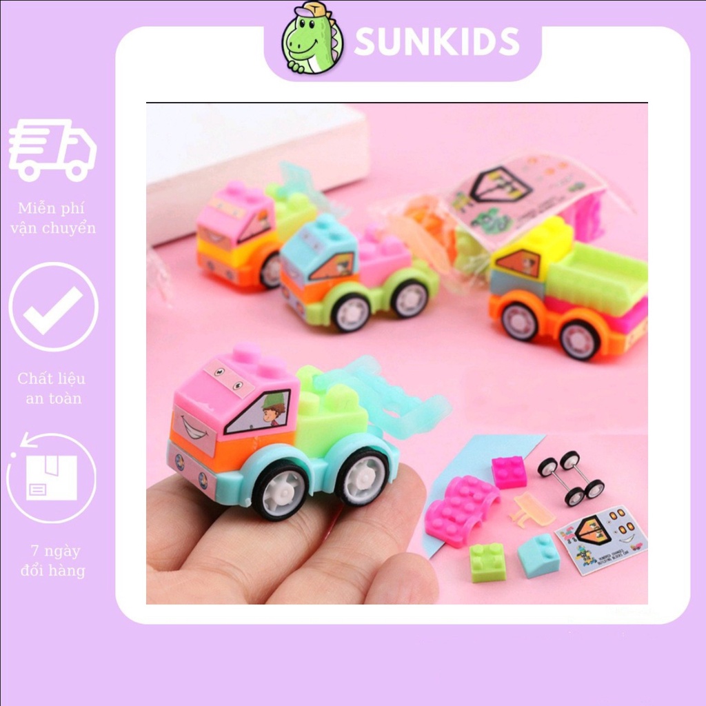 Đồ chơi xe ô tô mini , xe công trình nhiều màu sắc đáng yêu