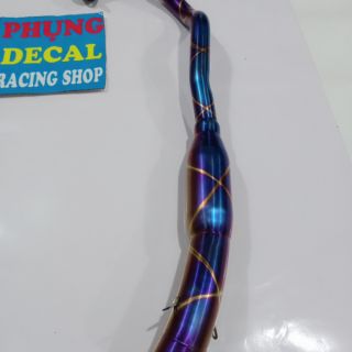 Cổ pô Ex 150 bầu hơi titan gắn lon pô độ dòng xe exctiter 150