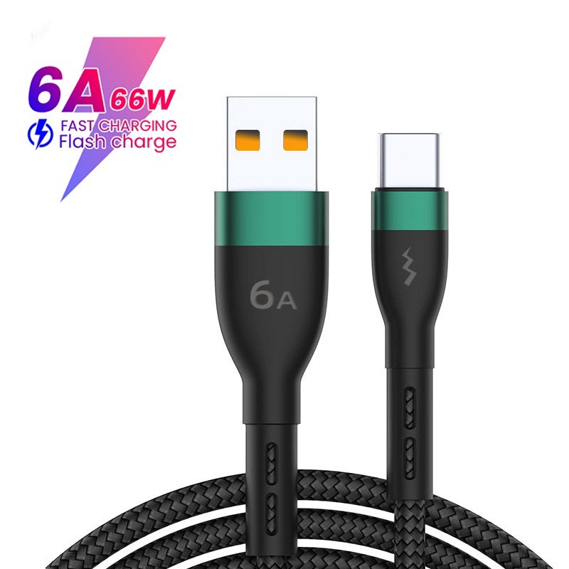 Dây Cáp Sạc Nhanh 1M/2M 6A Type-c Chất Lượng Cao Cho Huawei P30 P40 Pro 66W